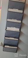 img 1 attached to Onlyeasy Over Door Hanging File Organizer - Office Supplies Storage Holder Wall Mount Pocket Chart For Magazine Notebooks Planners File Folders, 13.8" X 50.4", 5 Pockets Grey, MXDZ05C review by Jon Russell
