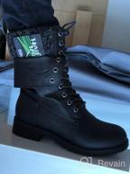 img 1 attached to Stylish And Functional: DailyShoes Women'S Military Buckle Combat Boots With Credit Card Pocket review by Thomas Unruh