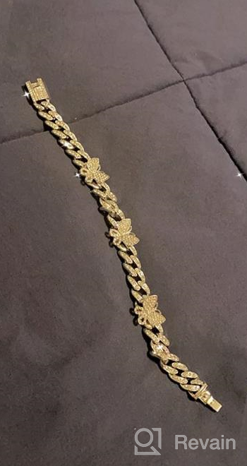 img 1 attached to Ingemark Shiny Rhinestone Butterfly Anklet: Stylish Cuban Link Bracelet for Women & Teen Girls - Perfect for Music Parties, Raves, and Fashion Enthusiasts! review by Ardy Espinoza