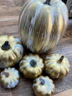 img 1 attached to Joyhalo Fall Pumpkin Decor - 8 Pcs Assorted Sizes Fall Artificial Pumpkins Harvest Pumpkins Faux Foam Pumpkins For Fall Autumn Halloween Thanksgiving Harvest Holiday Season Festive Tabletop Decoration review by Christine Bryant