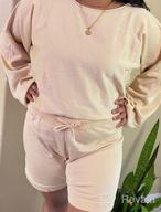 img 1 attached to Stylish And Comfortable: Yaluntalun Women'S Knit Loungewear Set With Crop Top And Shorts review by Michael Weaver