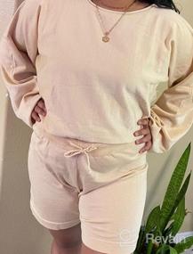 img 5 attached to Stylish And Comfortable: Yaluntalun Women'S Knit Loungewear Set With Crop Top And Shorts