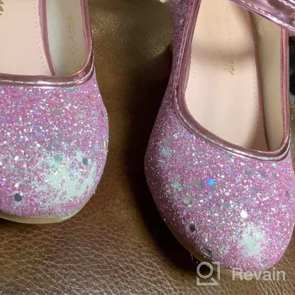 img 1 attached to 💎 Sparkly Princess Toddler Girls' Flats Shoes review by Nick Ward