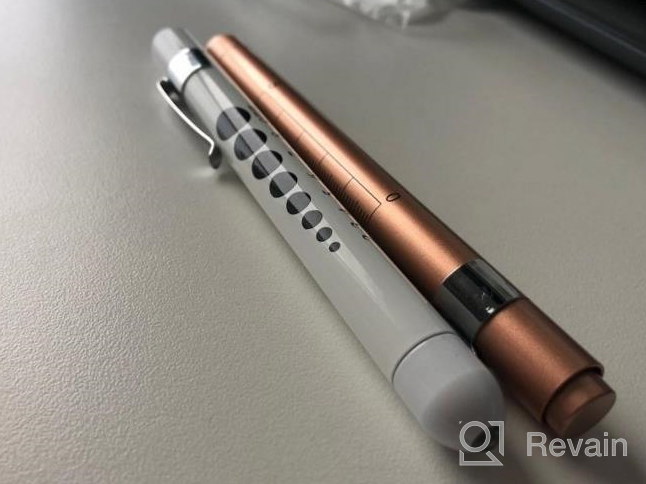 img 1 attached to 2 Pcs Reusable LED Penlight W/Pupil Gauge For Nurses & Doctors - Rose Gold & White review by Muharik Khalifa