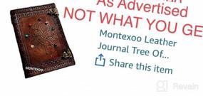 img 5 attached to Vintage Leather Journal With Lock - Tree Of Life Design For Men And Women, Ideal For Writing, Sketching, Travel, DND - Large 10 Inch Notebook With Antique Brown Finish By Montexoo