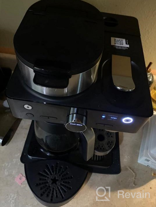 img 1 attached to Ninja CFN601 Espresso & Coffee Barista System, Single-Serve Coffee & Nespresso Capsule Compatible, 12-Cup Carafe, Built-In Frother, Espresso, Cappuccino & Latte Maker, Black & Stainless Steel review by John Faxon