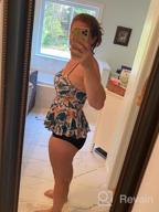 img 1 attached to Floral Print Tummy Control Tankini Set: ADOME Women'S Swimwear With Ruffle Halter In XS-3XL review by Kenneth Rich