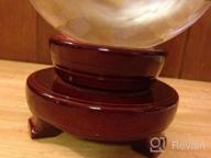 img 1 attached to Amlong Crystal Amber Meditation Sphere With Wooden Stand And Gift Box - Ideal For Feng Shui And Decorative Purposes review by Karen Perez
