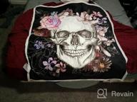 img 1 attached to Sleepwish Sugar Skull Fleece Blanket With Pink Skull And Flower Roses Design For Women And Girls, Soft And Cozy Skull Throw Blanket For Bed, Couch, Sofa, Chair, And Office Use (50" X 60") review by Nick Mitchell