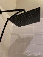img 1 attached to Rainfall Shower Head - Sarlai 12 Inch Shower Head Brushed Nickel Square Ultra Thin 304 Stainless Steel Rain Shower Head,Waterfall Full Body Coverage With Silicone Nozzle review by Matt Jenkins