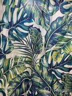 img 1 attached to LIVILAN Tropical Shower Curtain, Green Shower Curtain, Plant Shower Curtain, Leaf Shower Curtain, Botanical Shower Curtain Set With 12 Hooks, 72X84 Inches, Jungle Bathroom Decor review by Joseph Neal