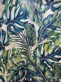 img 6 attached to LIVILAN Tropical Shower Curtain, Green Shower Curtain, Plant Shower Curtain, Leaf Shower Curtain, Botanical Shower Curtain Set With 12 Hooks, 72X84 Inches, Jungle Bathroom Decor