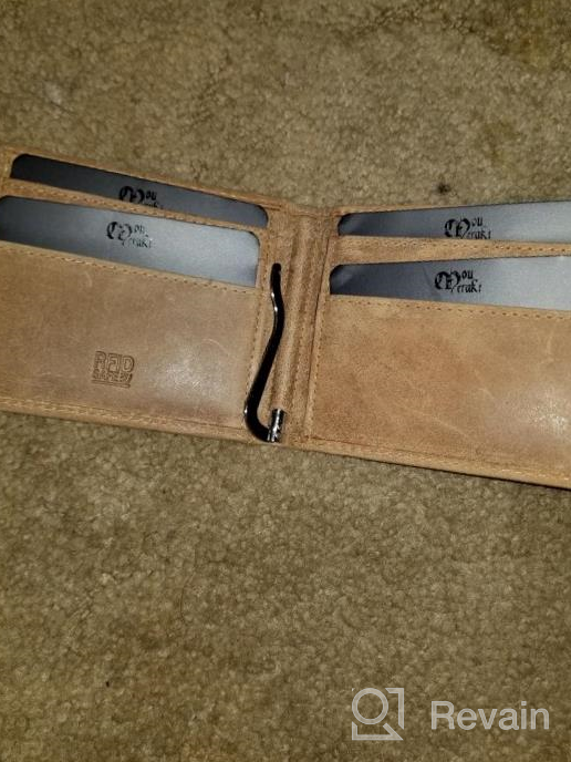 img 1 attached to Minimalist Leather Men's Wallet with RFID Blocking in Charcoal review by Steven Latham