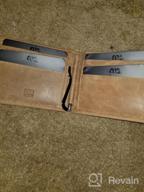 img 1 attached to Minimalist Leather Men's Wallet with RFID Blocking in Charcoal review by Steven Latham