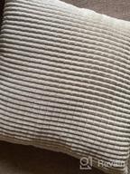 img 1 attached to 2-Pack 18X18 Inch Gray Corduroy Decorative Pillow Cases With Stripe Pattern - Perfect For Bedroom Or Living Room! review by Kurt Bravo