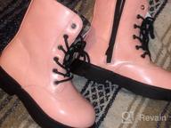 img 1 attached to 👢 DADAWEN Waterproof Outdoor Boys' Lace-Up Shimmer Boots review by Greg Bloom