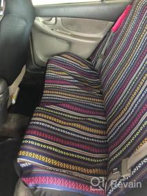 img 5 attached to Оставайтесь в комфорте и защищены: чехлы на автомобильные сиденья INFANZIA Baja Blanket с полным комплектом и универсальной посадкой синего цвета