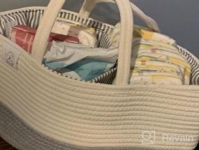 img 6 attached to Organic Rainbow Rope Diaper Caddy: Nursery Storage Basket And Organizer For Baby Diapers, Ideal For Rainbow-Themed Decor And Baby Baskets