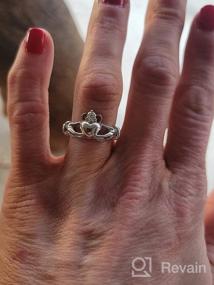img 6 attached to Ирландское кольцо Кладдах - премиум обтянутая толстым слоем 925 серебра обручальное кольцо.