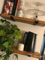 img 1 attached to Heavy Duty Floating Shelf Brackets - 4 Pack Black Metal Holders For Wall Mount Shelves, 4X6 Inch By Ilyapa review by Adrian Woodside
