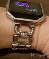 img 1 attached to Women'S Bayite Stainless Steel Bands With Frame And Rhinestone Bling, Compatible With Fitbit Blaze For Stylish Replacement Accessory Straps review by Clay Ijaz