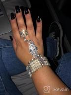 img 1 attached to 1920S Flapper Style Bracelet And Ring Set With Imitation Pearls And Crystals - The Perfect Gatsby Accessories With Adjustable Ring Size review by Stephanie Bolotova