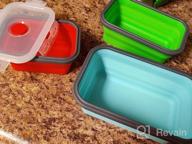 img 1 attached to Reusable Collapsible Food Storage Containers With Airtight Lids - Set Of 4 review by Duane Mann
