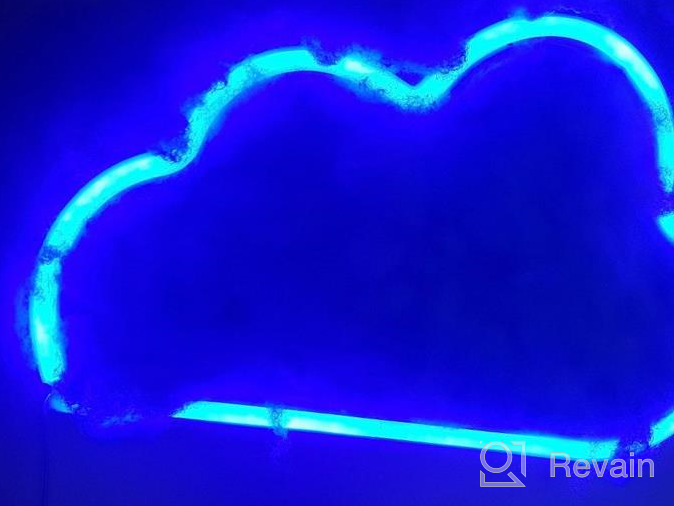 img 1 attached to Blue LED Cloud Neon Wall Light – Illuminating Decor For Bedrooms, Living Rooms, Bars, And Parties - Battery Or USB Powered review by John Beltran