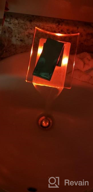 картинка 1 прикреплена к отзыву Brass Chrome Single Handle Waterfall Type LED Color Changing Bathroom Sink Faucet With Glass Spout - ROVOGO от William Sanchez