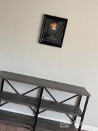 img 1 attached to Rustic Industrial Console Table With 3-Tiered Storage Shelves For Entryway And Behind Sofa - 55 Inch Dark Grey Oak Finish By BON AUGURE review by Julie Parker