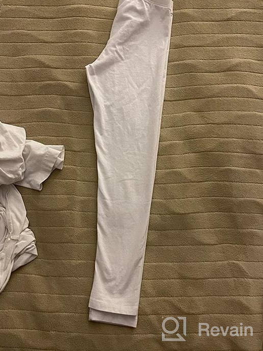 img 1 attached to Comfortable Stretch Cotton Footless Leggings for Girls' Clothing review by Tony Ledbetter