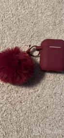 img 5 attached to Cute Cobalt Blue Filoto Case With Keychain And Pompom For Apple AirPods 2&1 Charging Case: Ideal Protective Accessories For Girls And Women