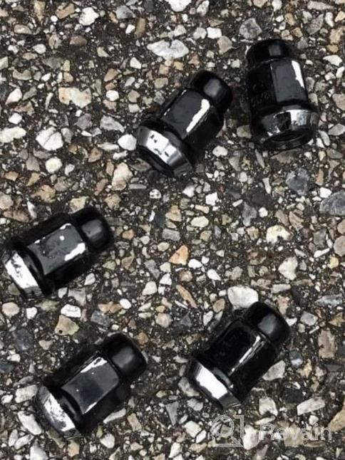 img 1 attached to Richeer 20PCS 1.4 Inch Black 12X1.5 Closed End Bulge Acorn Lug Nuts - Cone Seat - 19Mm Hex Wheel Lug Nut For Accord Civic Element HR-V Escape Sierra review by Adam Boesel