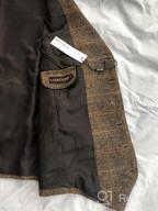 img 1 attached to Men'S Slim Fit Wool Blend Herringbone Tweed Waistcoat Vest review by Dino Burks