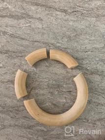 img 7 attached to 20Pcs Natural Wood Rings, HNYYZL Smooth Unfinished Wooden Ring Wood Circles For Craft, Ring Pendant And Connectors Jewelry Making, 6Cm/2.4Inch In Diameter