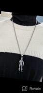 img 1 attached to 🚀 Personalized 3D Goth Stainless Steel Astronaut Pendant Necklace with Spaceman Design - AsAlways, 22" + 2" Chain review by Jacob Richmond