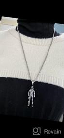 img 5 attached to 🚀 Personalized 3D Goth Stainless Steel Astronaut Pendant Necklace with Spaceman Design - AsAlways, 22" + 2" Chain