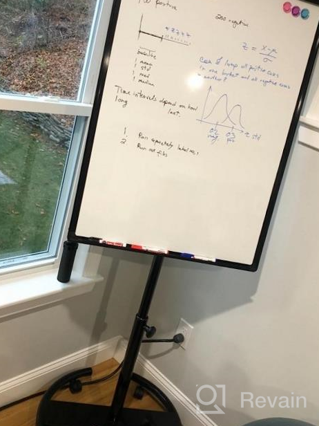 img 1 attached to 40X28 Inch Mobile Whiteboard With Stand, Magnetic Dry Erase Board And Accessories - Height Adjustable Flipchart Easel On Wheels (Black) review by Matthew Hoang