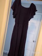 img 1 attached to Women'S Summer Midi Dress With V Neck, Ruffle Sleeves & Pockets - MEROKEETY review by Yadira Hernandez