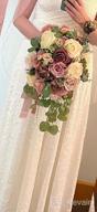 img 1 attached to Set Of 6 Dusty Rose Wedding Bouquets For Bridesmaids - HiiARug 7 Artificial Flowers For Wedding Ceremony, Anniversary Or Bridal Shower Decor review by Jeremy Hahn