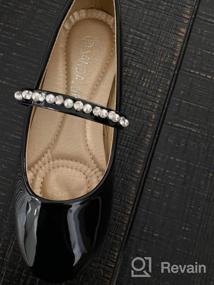 img 5 attached to Sparkling Elegance: SANDALUP Little Ballet Inlaid Rhinestone Girls' Flats