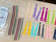 img 1 attached to Reusable Hook And Loop Cable Ties - 60 PCS, 4 Inch Fastening Straps For Wire Management, Cord Organization And Home Office Desk Arrangement - Lekou review by Jojo Howell