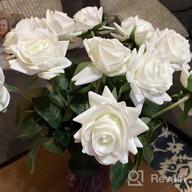 img 1 attached to Realistic And Elegant DIY Wedding Flowers: Get 12Pcs Of DIGIROOT Artificial Silk Rose Flowers In Champagne Color For Home And Party Decorations review by Roman Palmer