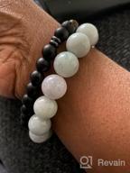 img 1 attached to NW 1776 Natural Authentic Jade Beaded 💎 Elastic Bracelet for Good Fortune, Courage, Luck, and Wealth review by Otto Suarez