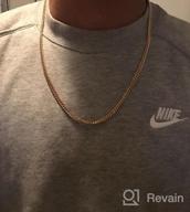 img 1 attached to The Bling Factory 4mm 14k Yellow Gold Plated Beveled Curb Chain Necklace: A Luxurious Accessory for Style Enthusiasts review by Jeff Shapiro