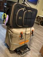 img 1 attached to KEDSUM Portable Folding Hand Truck With Solid Construction And 220 Lbs Capacity, 4 Wheels Heavy Duty Utility Cart, Compact And Lightweight Dolly For Luggage, Travel, Moving, And Office Use - Yellow review by John Bourgeois