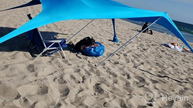 img 1 attached to Stay Cool And Protected At The Beach And Outdoor Adventures With AMMSUN Portable Sun Shelter review by Jerry Bergstad