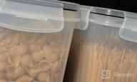 img 1 attached to Lifewit 4L(135Oz) Cereal Containers Storage With Flip-Top Lids, 4Pcs Airtight Food Storage Canister Sets With Label Stickers For Kitchen Pantry Counter Organization, Oats, Flour, Sugar, BPA Free review by Chelsea Hernandez