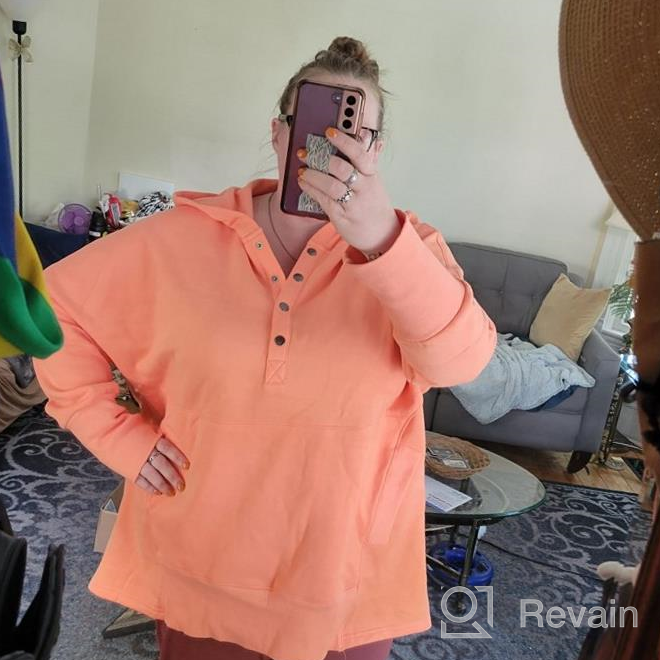 img 1 attached to Stay Comfy And Stylish With AlvaQ Women'S Casual Oversized Hoodies With Pockets And V-Neckline review by Brian Stepp