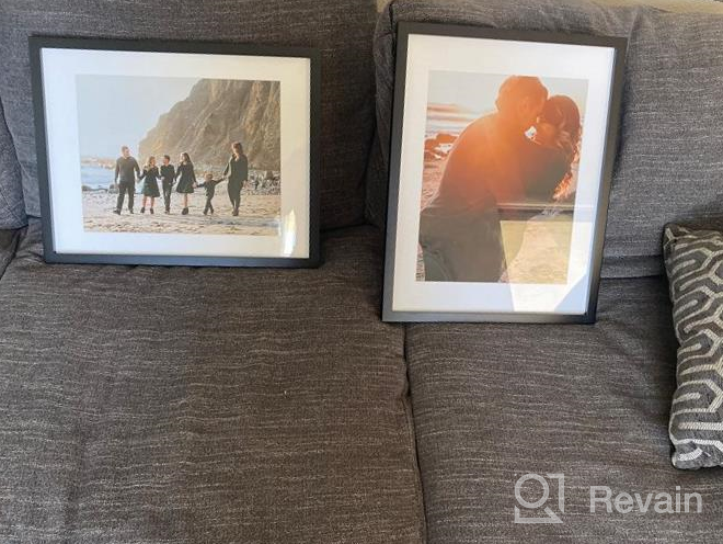 img 1 attached to 11X14 Gallery Wood Photo Frame Set For Customizable Wall Display - Rustic Brown, 8X10 Matting Included (Pack Of 4) review by Craig Pham